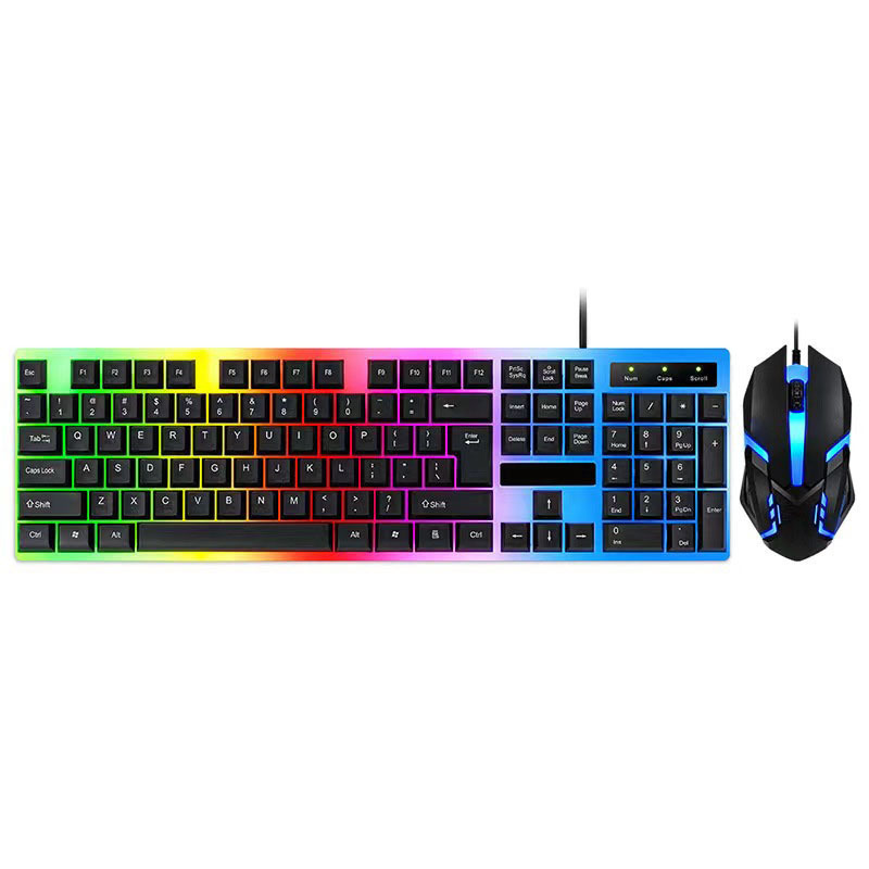 霊サメT750有線発光キーボードマウスセット卸売りバックライト機械手触りゲームマウスセット|undefined