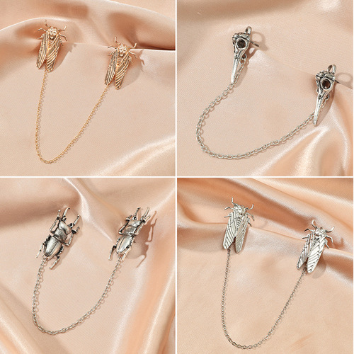 Cross-border ins fashion brand cicada bee pendant brooch cute animal collar pin brooch shirt button suit accessories