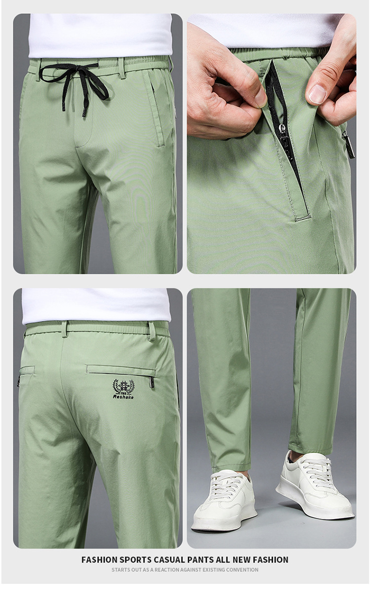 Herren Eisseide Hose Locker Und Atmungsaktiv Casual Freizeithose_voghion.com
