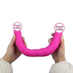 Silicone vibration waterproof les lesbian lesbians double-headed dragon vibration stick simulation penis GAY same-sex adult sex