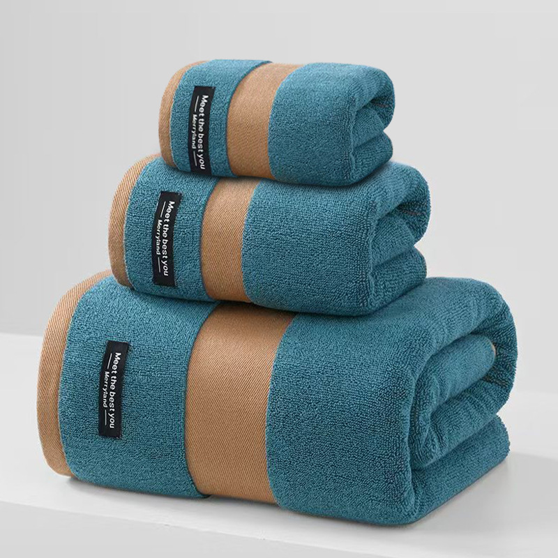 Toalla de baño, 100% algodón, clase A, grado materno-infantil, toalla de algodón puro al por mayor, adulto, gruesa, suave, absorbente, juego de dos piezas para el hogar y hotel