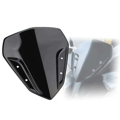 Suitable for 20-24 Yamaha Aerox155/Nvx155 Modified Front Windshield Wind Deflector Wind Shield (Motorcycle front windshield) - black