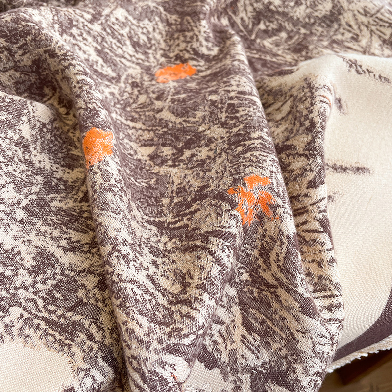 450g Weight Scarf Classification Daily Occasion Rayon Material Color Block, Sheep, Daisy Pattern Winter Season Women's Gender Retro, Sweet Style Women's Retro Sweet Color Block Sheep Daisy Rayon Scarf 2