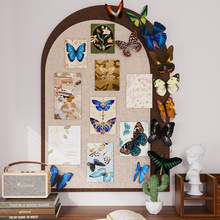 蝴蝶毛毡板3D立体墙贴照片墙背景免打孔软木板挂墙展示板墙面免打