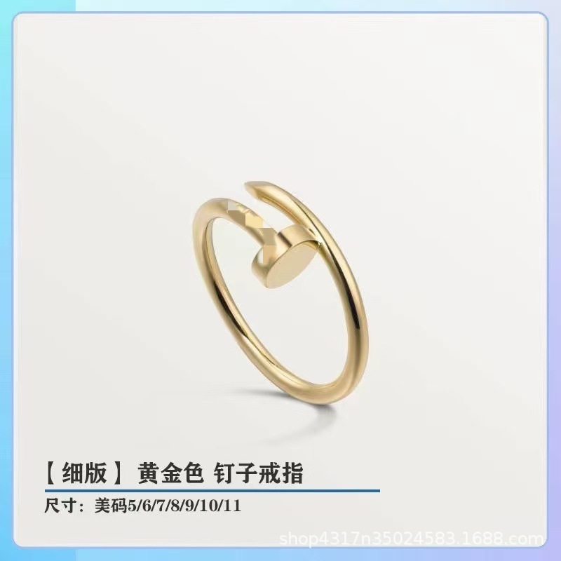 经典高版本卡加钉子戒指LOVE时尚OL粗版个性简约独特戒指批发饰品|undefined