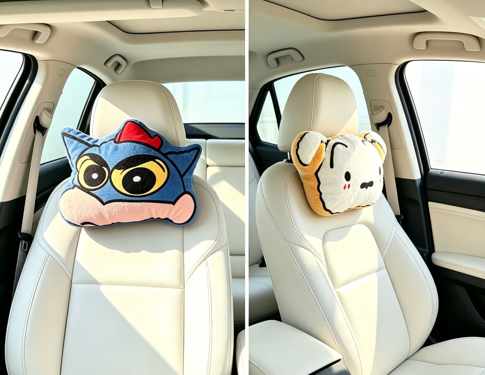 Cute Crayon Shin-chan car headrest, car neck pillow, cartoon cute headrest, car interior accessory