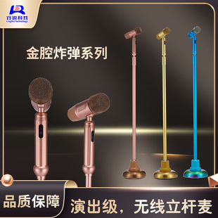 LR铃锐科技JD-W无线立式麦克风落地话筒专业家用演出KTV立杆摇摆-阿里巴巴
