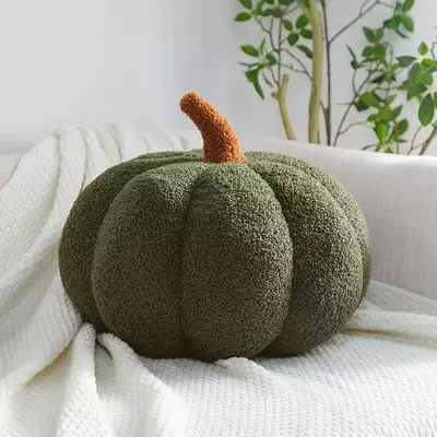 Oyuncaq yastıqlar — Decorative Doll Christmas Gift - dark-green-pumpkin-brown-vine-20cm-013kg