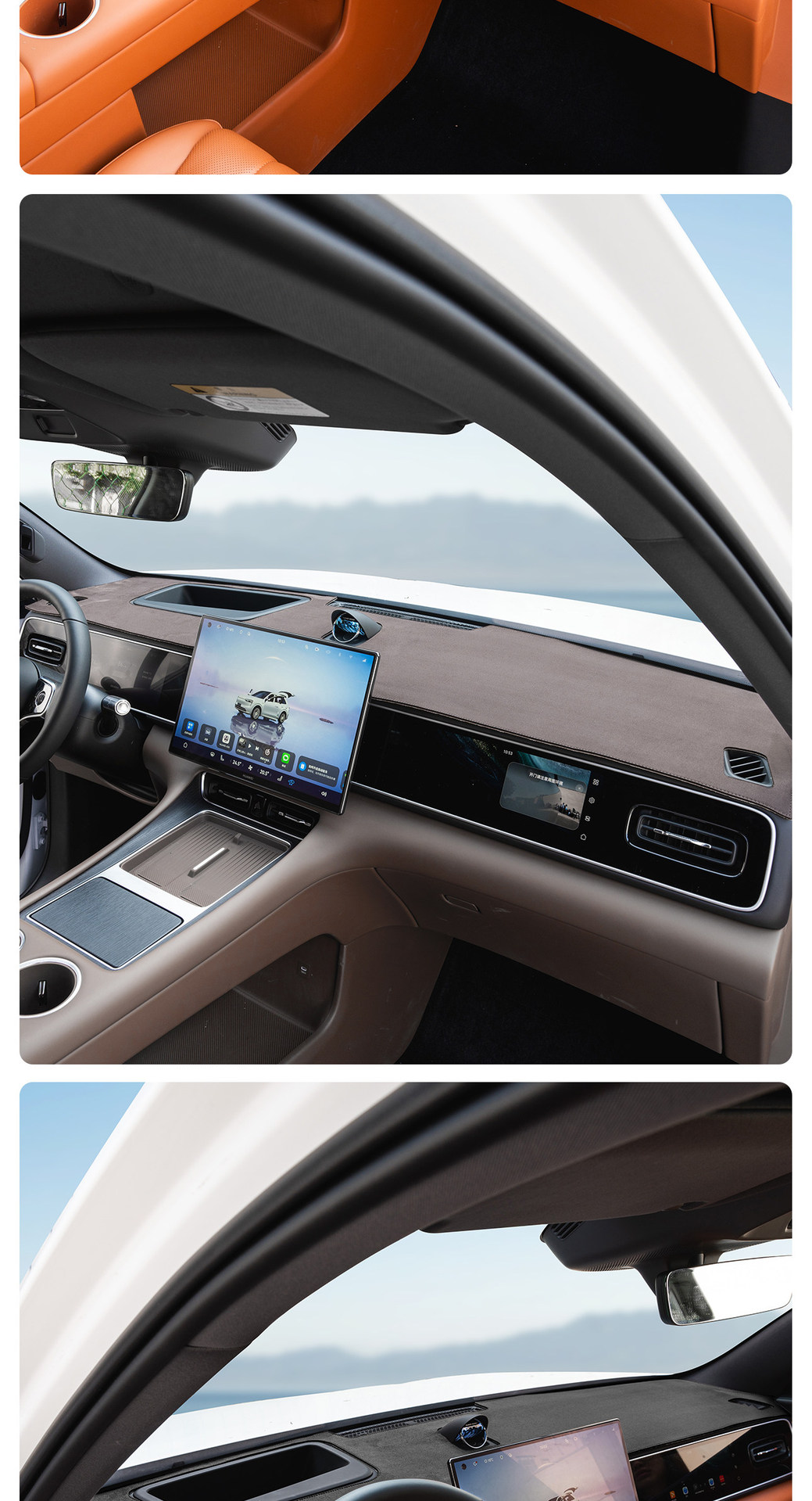 Suitable for the New Aito M7, M8, M9 Dashboard Light-Proof Mat, Car Sunshade Mat, Center Console Light-Blocking Mat, Anti-Slip Accessories