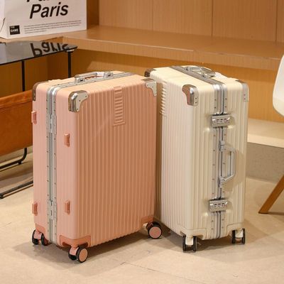 行李箱男拉杆箱新款铝框女旅行登机箱20寸小结实耐用密码皮箱子24