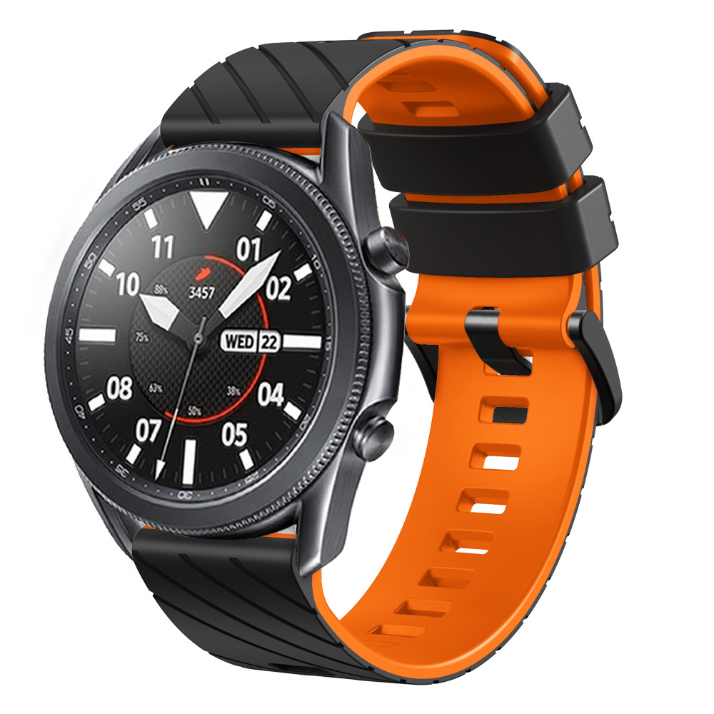 Suitable for suunto9peak silicone watch strap, 22mm twill dual-color wristband, Suunto9 Peak undefined