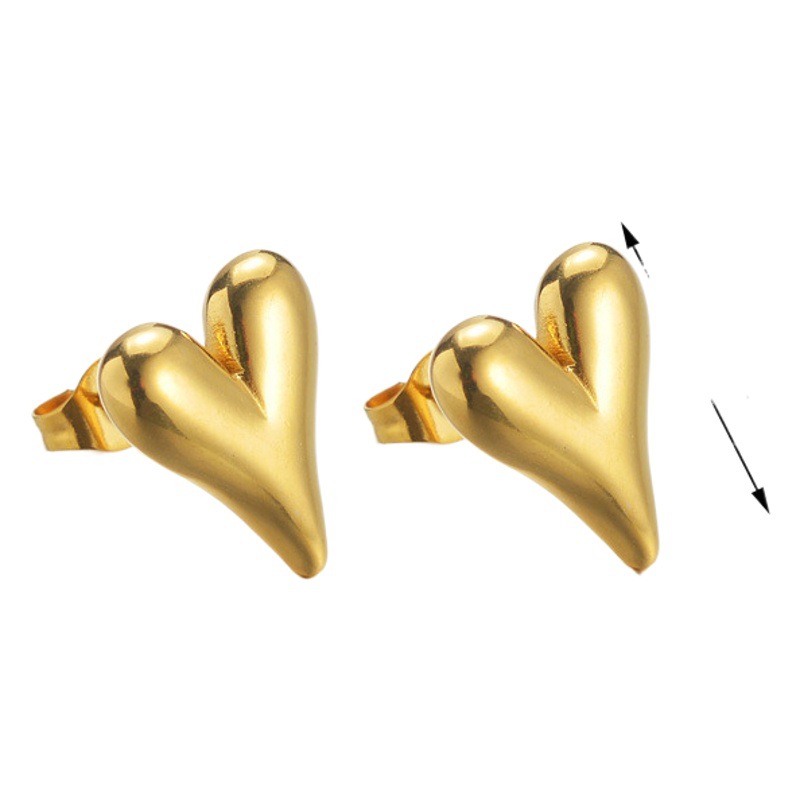 Europeo y americano retro de acero inoxidable 18K chapado en oro pendientes encantadores nicho diseño brillante exquisito pendientes de mujer