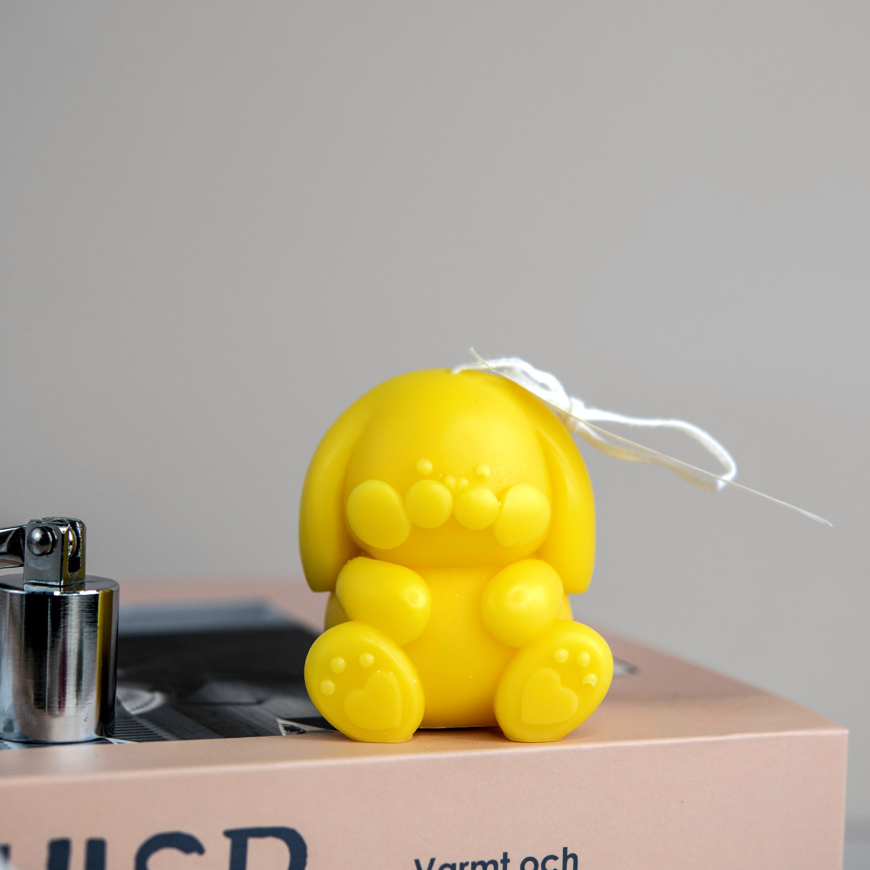 Diversión de los niños lindos oído forma de conejo vela mano regalo de los niños decoración del hogar decoración venta caliente al por mayor