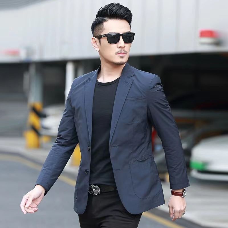 2024 Spring and Autumn New Arrival Men's Business Casual Lightweight Suit Fashion Light Luxury British Solid Color Suit Jacket Elegant
