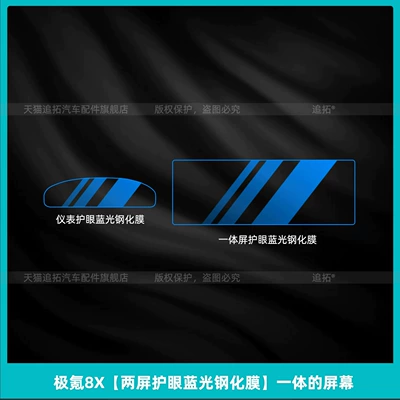 film for the central control screen, and – Car interior film - jikrypton-8xdual-screen-eye-protection-blue-light-tempered-filmintegrated-screen