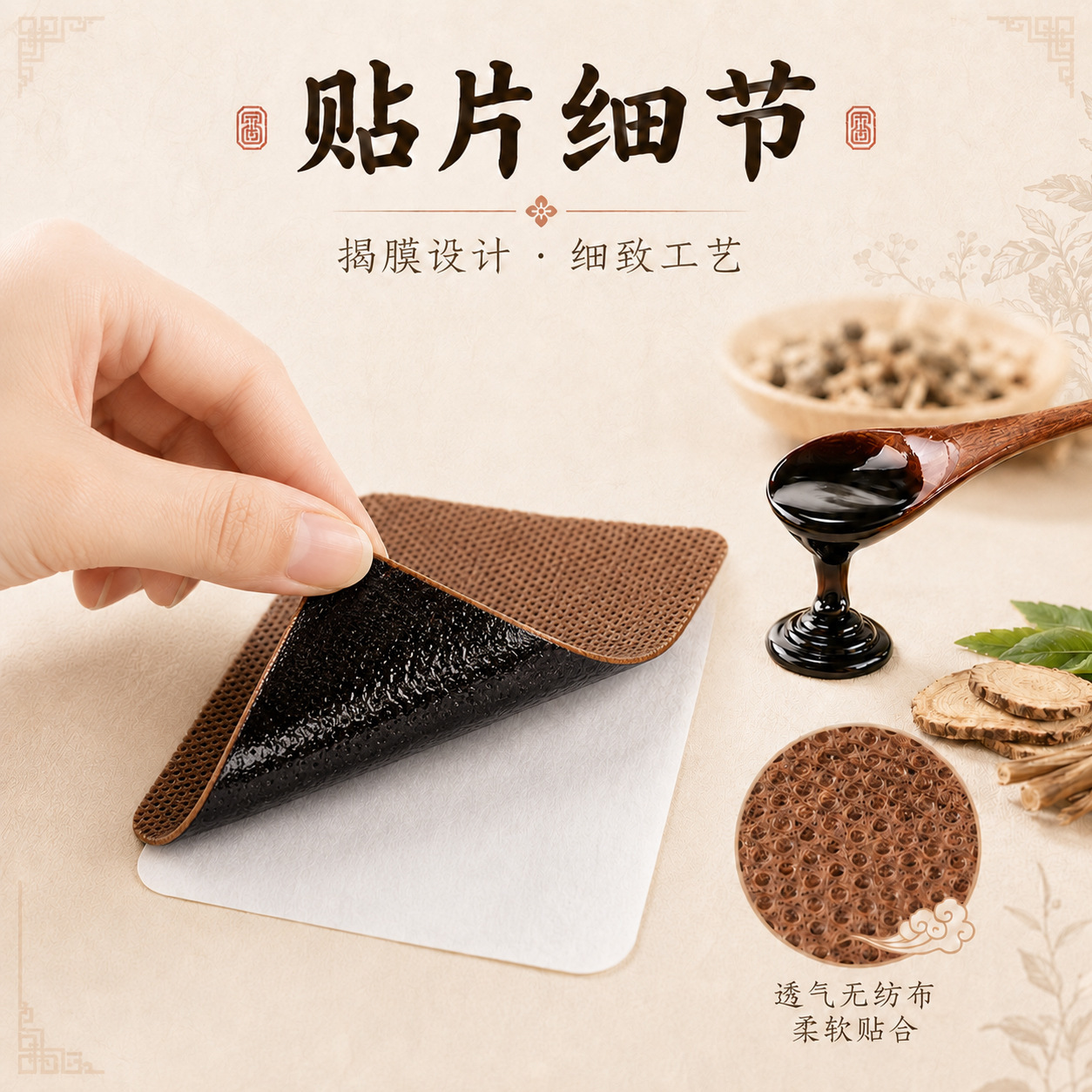 Miao Heritage Banshan Herbal Patch Juwantang Traditional Warming Compress 10 Patches Per Box specifications