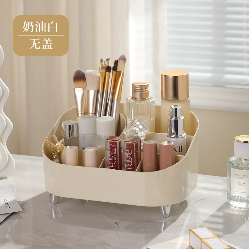 Cosmetic Organizer Storage Box, Dustproof Makeup Box, Multi-Compartment, 6 Color Options