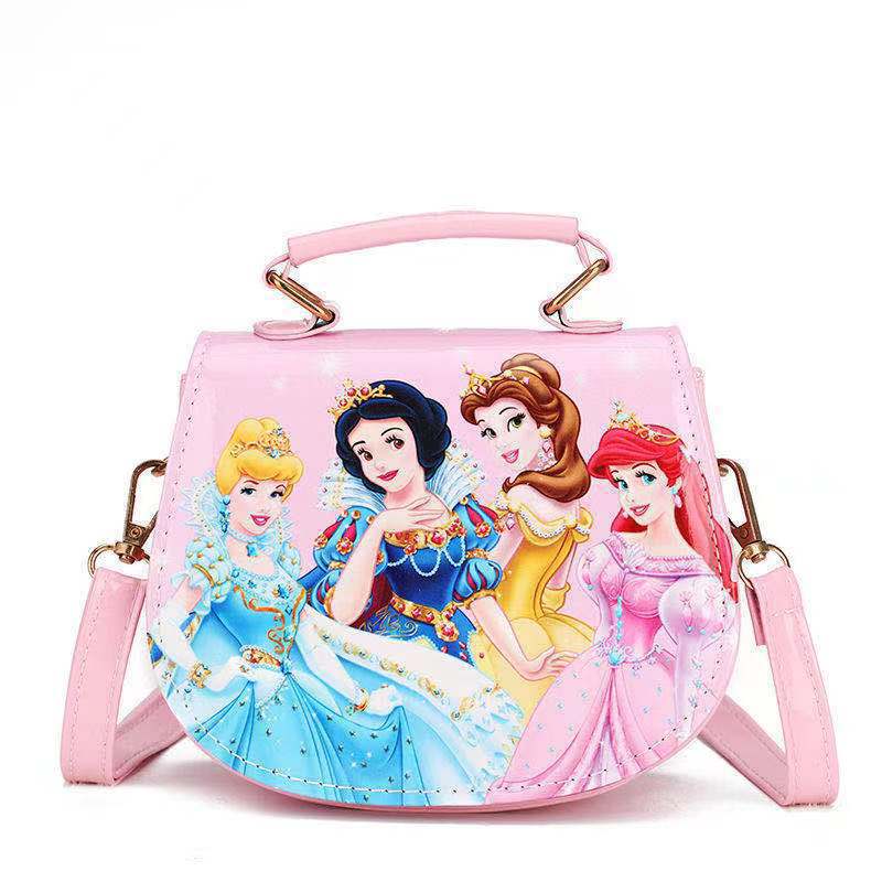 Niños bolsa de hielo princesa bolso de las niñas estilo coreano mochila princesa Elsa lindo hombro bolsa de mensajero al por mayor