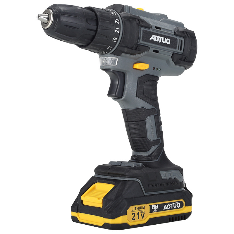 Transfronterizo nuevo taladro de mano multifuncional taladro de pistola inalámbrica de alta potencia taladro de litio recargable doméstico comercio exterior conjunto de herramientas de taladro eléctrico