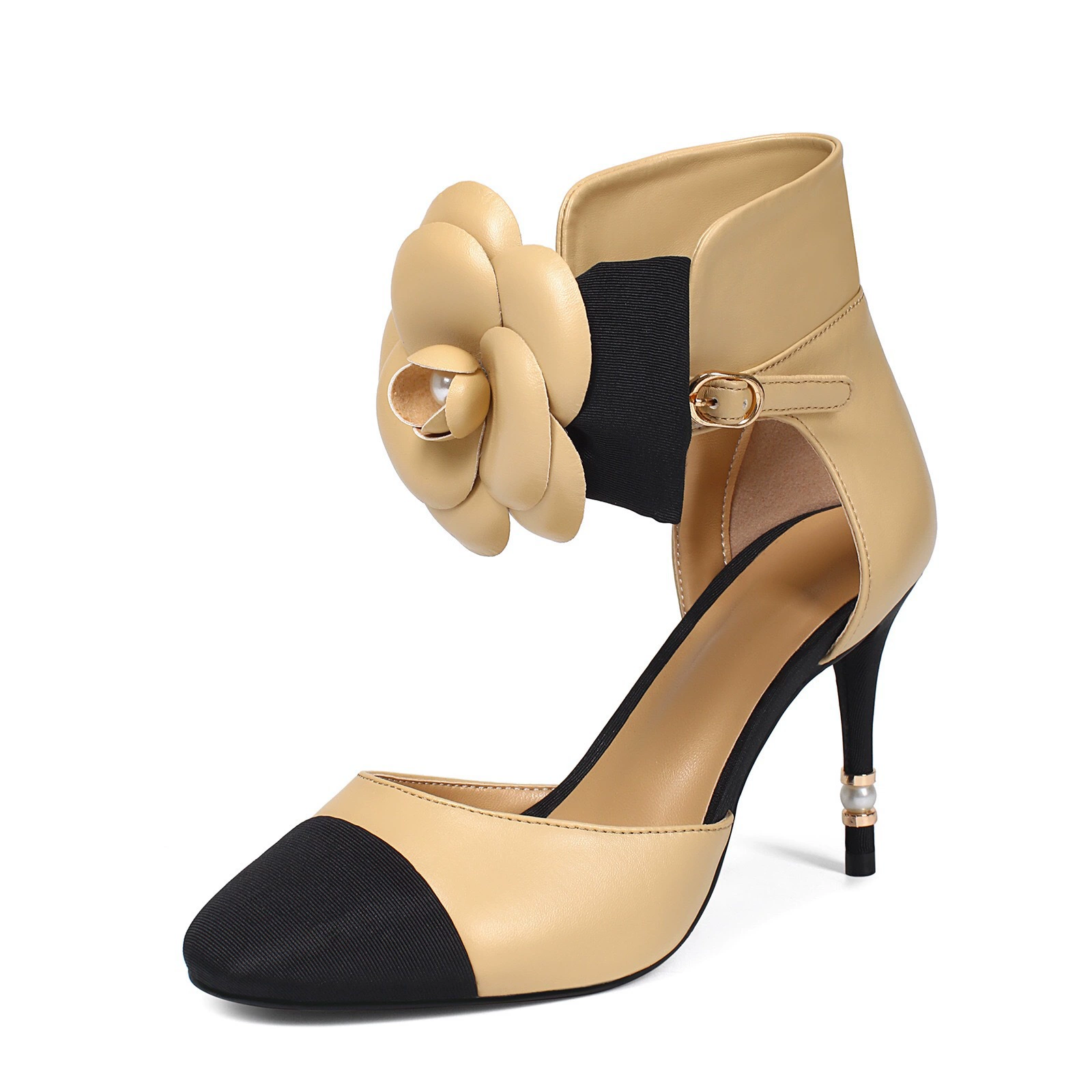 Высокие туники с бантом? — здесь оригинал: "High mountain tea with bow, sandals, European style, Chanel style" перевожу как: Высокие сандалии на каблуках с бантом, европейский стиль, стиль Chanel