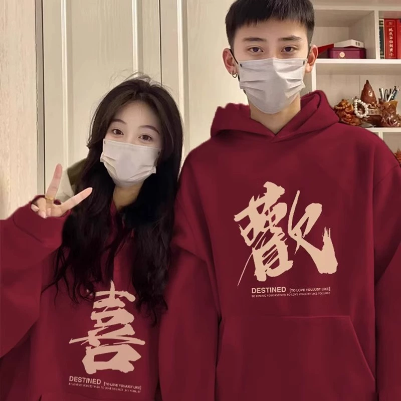 Супер Огонь Премиум Чувство Осень Зима 2024 Новогодняя пара свитер красный не то же самое roora специальное пальто