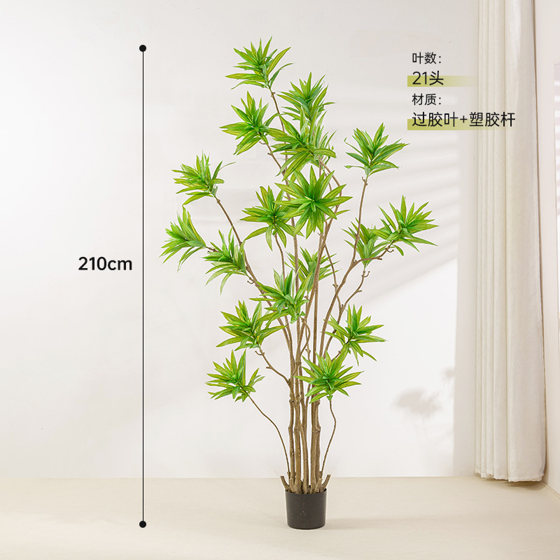 Comercio exterior nueva planta de simulación lirio de bambú en maceta gran piso árbol de simulación hogar decoración de interiores lirio de bambú