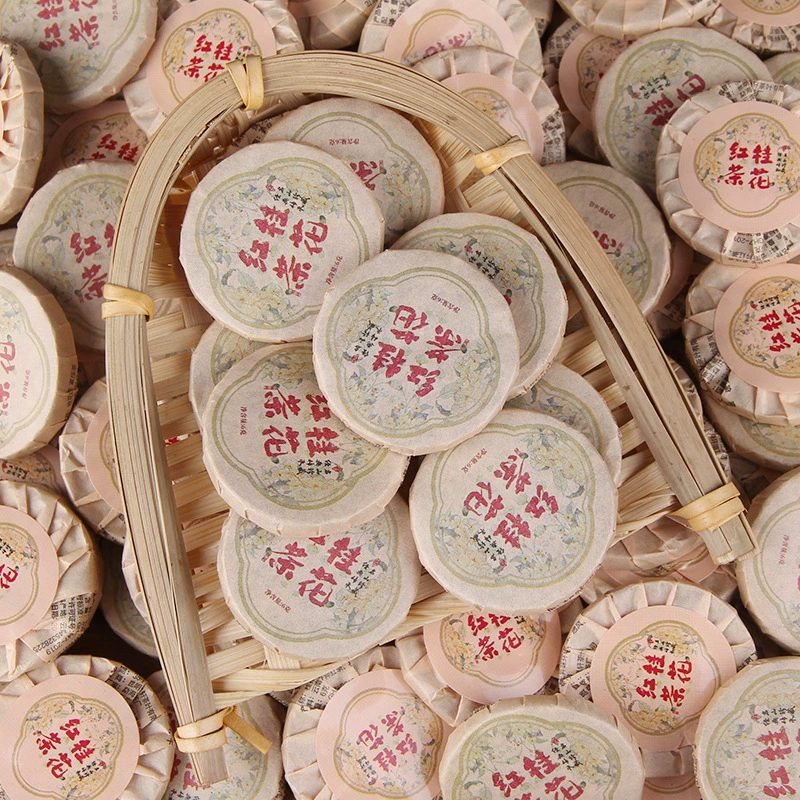 Оптовый черный чай османтус, чай Сяошидаи, черный чай Фэнцин, маленькие чайные брикеты, тонкие ломтики, сильный аромат, 2025 год, бесплатная доставка