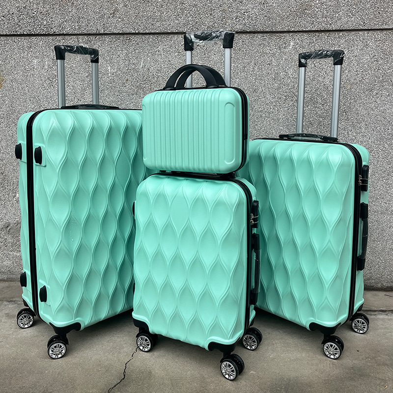 Factory ABS universal wheel luggage case 12/20/24/28 inch four-piece set of foreign trade to develop boarding luggage