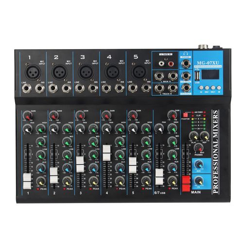 Southeast Asia 7-way mixer professional stage audio equipment Internet celebrity live singing Bluetooth USB mixer