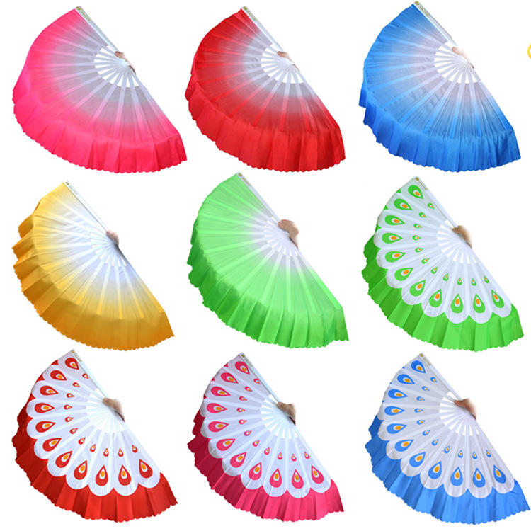 双曹记彩云扇左右对扇秧歌木兰双扇广场健身舞扇 表演出扇子