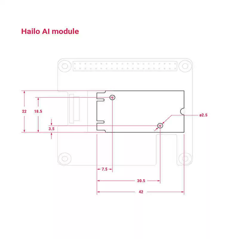 Официальный HAT PCIe M.2 для Raspberry Pi 5 + комплект Raspberry Pi AI