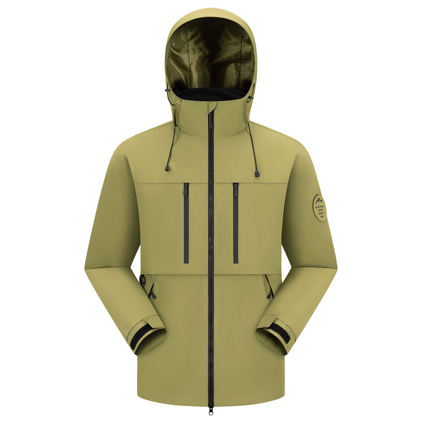 Outdoor windproof and waterproof jacket, hooded mountaineering jacket, thickened softshell windproof outerwear, unisex style, in stock