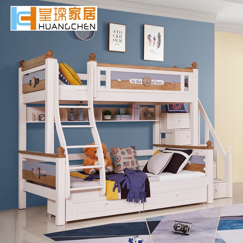 皇 实木 上下 儿童 bed furniture suite bedroom adolescent child double bed student Nordic bed