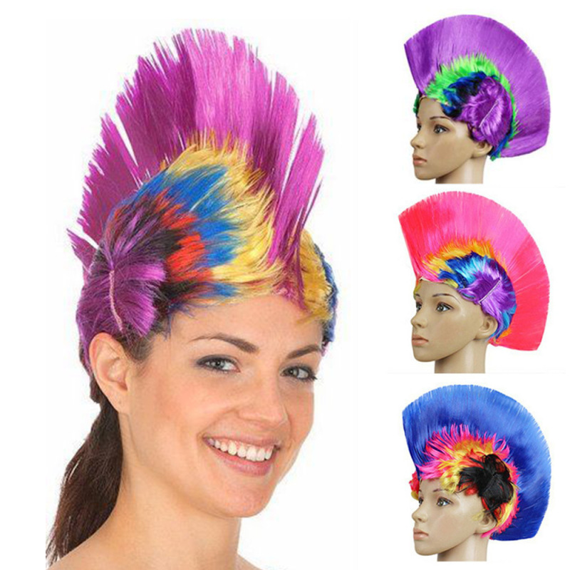 Cross-Border Hot-Selling Rooster Hair Exaggerated Punk Spoof Wedding Performance Wigs Headgear Hair Wig Manufacturer Wholesale