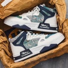 Мужская обувь 2024 новый весенний высокий бан нишевые повседневные ботинки мужские маленькие белые высокие кроссовки