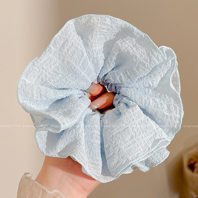 2026 nuevo estilo coreano super grande anillo de pelo intestino grande niñas de alto nivel de sensación de cabello de flores cuerdas de cabello de cordón de goma adornos para el cabello