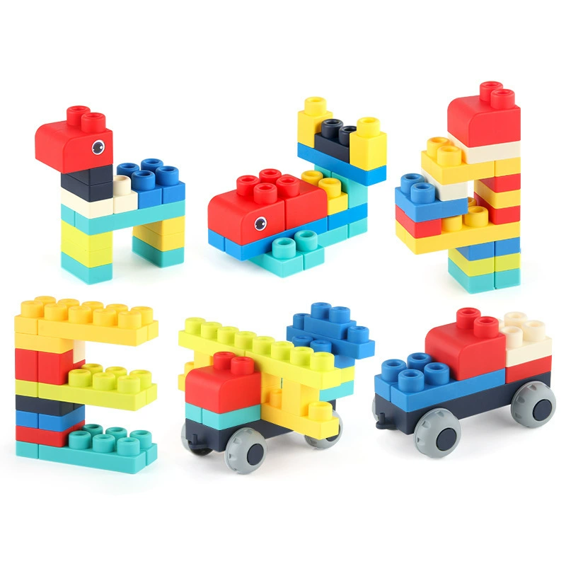 (Cross-border trading), constructor from soft rubber, toy, can bite, early education, science and technology
