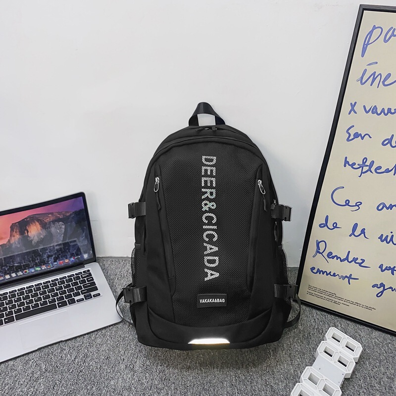 School Bag Female College Student Simple Casual Travel Computer Backpack Men's Trendy Brand Ins High School Large Capacity Backpack