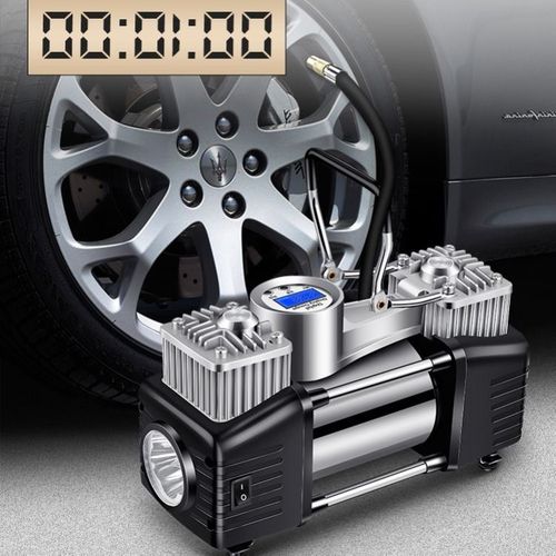 Car parallel bars, air pump double cylinder, cigarette lighter, battery clip, dual-use fuse, car air pump 12V24