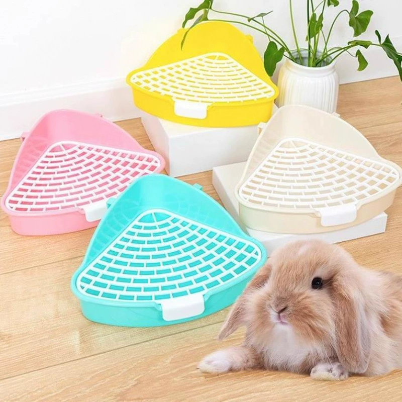 Туалет для кроликов и хомяков, плоский, большой треугольный, мини-писсуар для маленьких питомцев, горшок для шиншилл, производитель, бесплатная доставка, трансграничная торговля