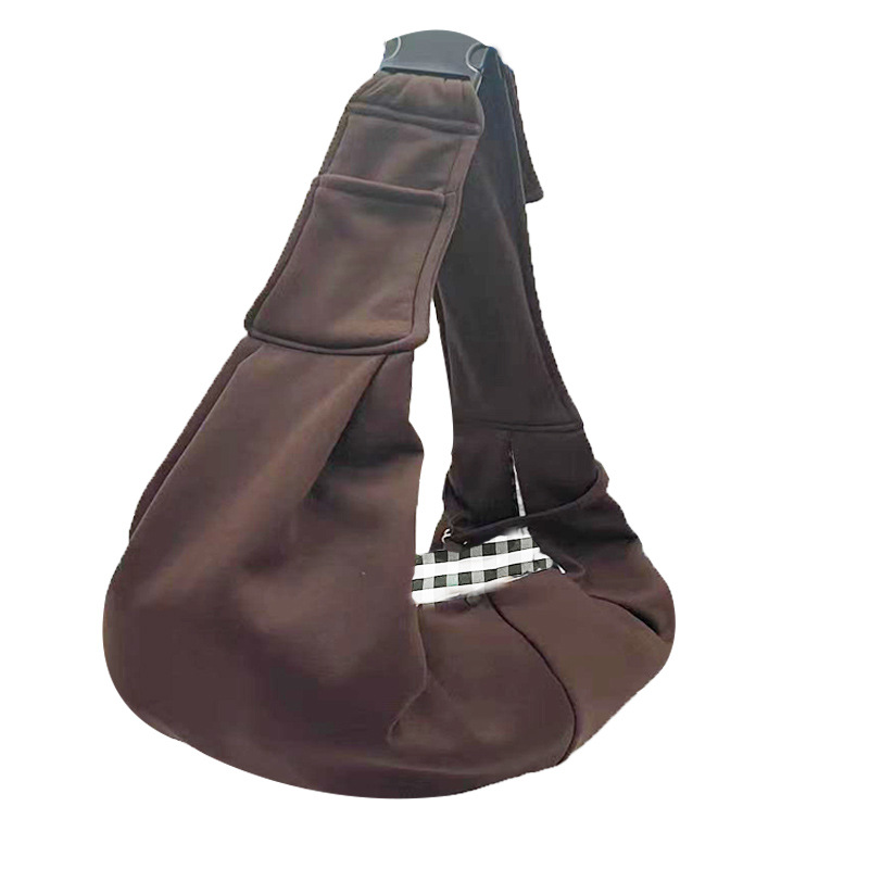 Foldable pet solid color single shoulder breathable portable outdoor dog cat bag_voghion.com