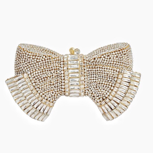 Dai Wei's new bow diamond-encrusted dinner bag European and American banquet full diamond clutch bag women's bag stone clutch bag
