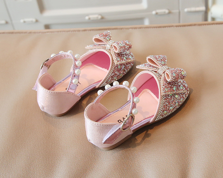Κορεατική έκδοση γλυκιά πριγκίπισσα κοριτσιού με τόξο 2022 καλοκαίρι νέα δερμάτινα παπούτσια μικρά παιδικά σανδάλια_voghion.com