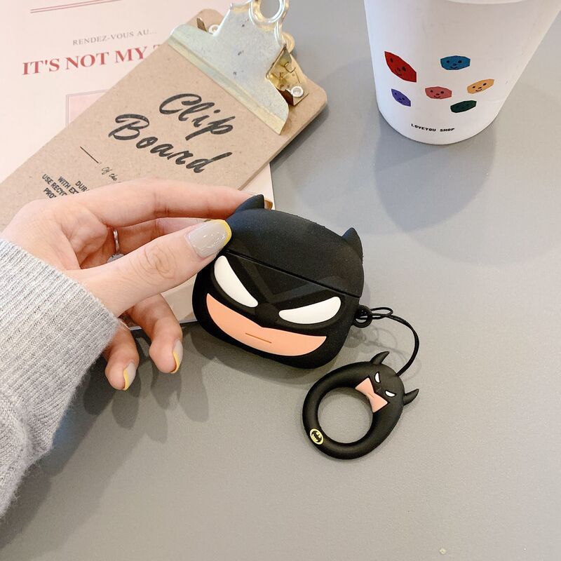 Cross-Border Batman AirPods Pro3 Apple Bluetooth Headphone Shell 1/2/3/4 Generation Silicone Protective Cover Suitable for
