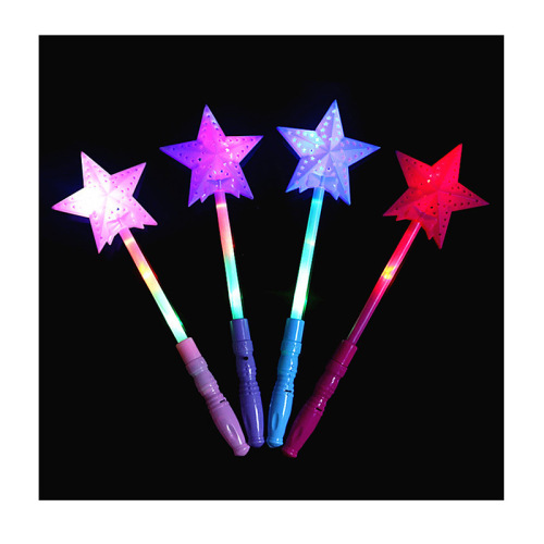 Glowing five-pointed star stick flash magic wand colorful hollow stick projection concert stick performance toys wholesale