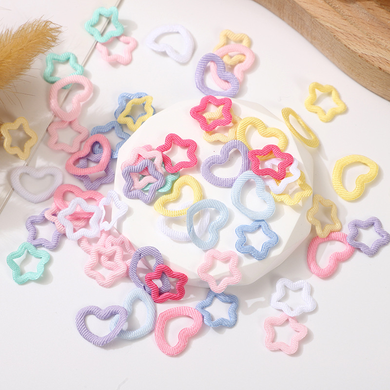 DIY Fabric Double-Sided Cut Out Heart Five-Pointed Star Two-Dimensional Clothes Bags Mobile Phone Case Decorative Accessories Wholesale