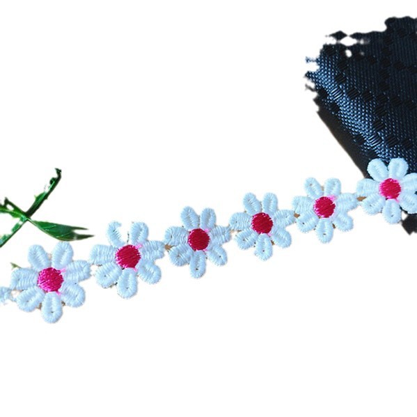 Accesorios de encaje de sol solubles en agua Ropa y sombreros hechos a mano Decoración de pétalos Material de ropa y sombreros Ropa de encaje Accesorios para el cabello Código de barras