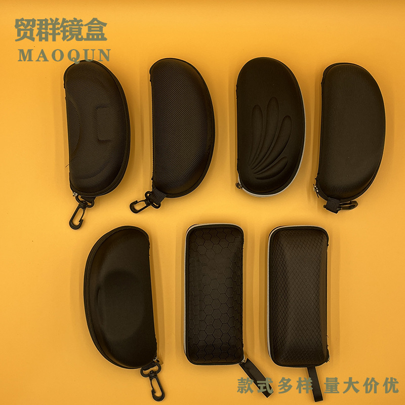 黒いファスナーのメガネケースEVAファスナーのサングラスの包装は軽くて携帯できます。