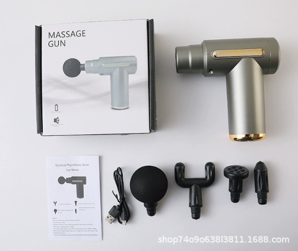 電動ミニ筋膜ガン、全自動フィットネスリラックス筋肉マッサージャー、充電式頸椎マッサージャー、肩と首用ポータブル|undefined