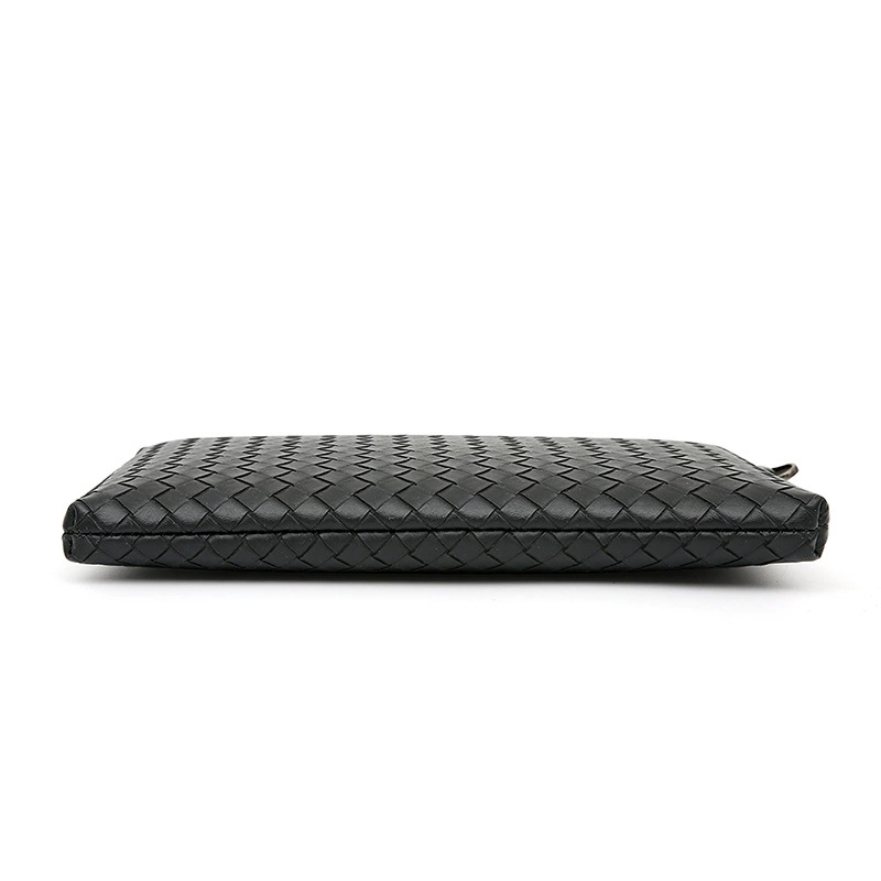 Woven small clutch bag, trend hand loop bag, genuine leather